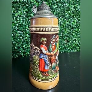 RARE Vintage Handarbeit German Beer Stien